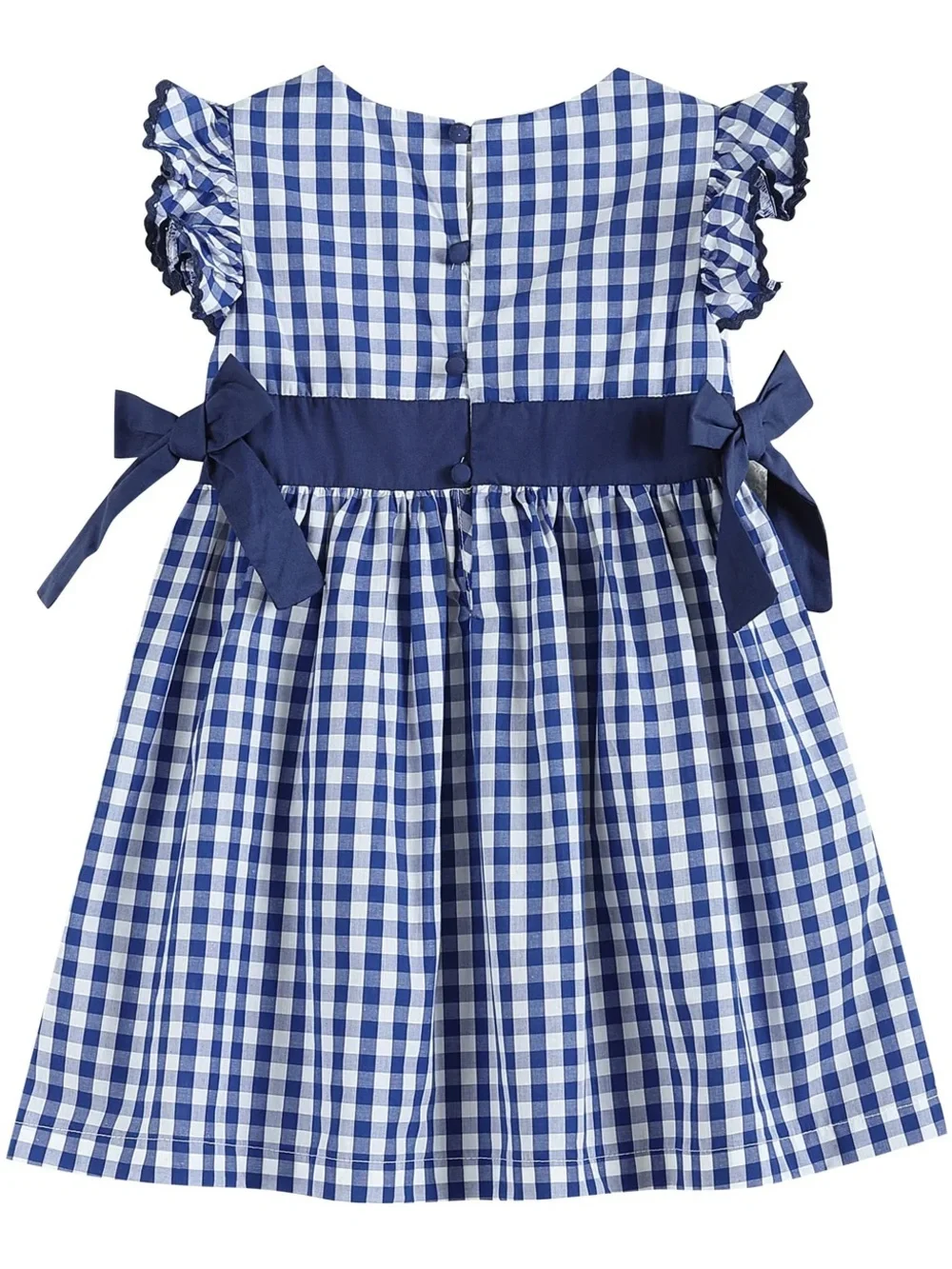 Lil Cactus Girls Royal Blue and White Gingham A-Line Dress Size 4T
